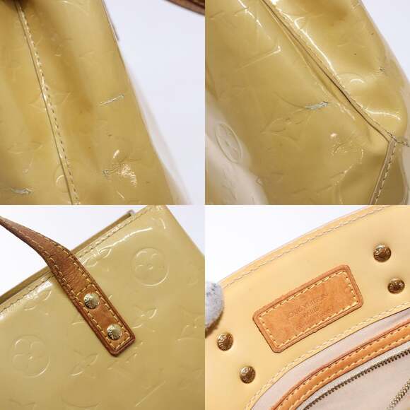 LOUIS VUITTON Monogram Vernis Reade PM Hand Bag Beige M91334 - Picture 11 of 13